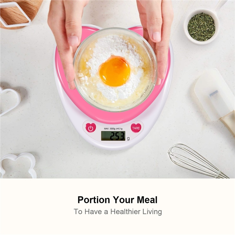 Digital Kitchen Weighing Scale With Heart Shape