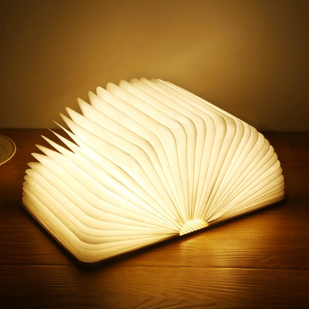 Wooden Rechargeable Book Night Light