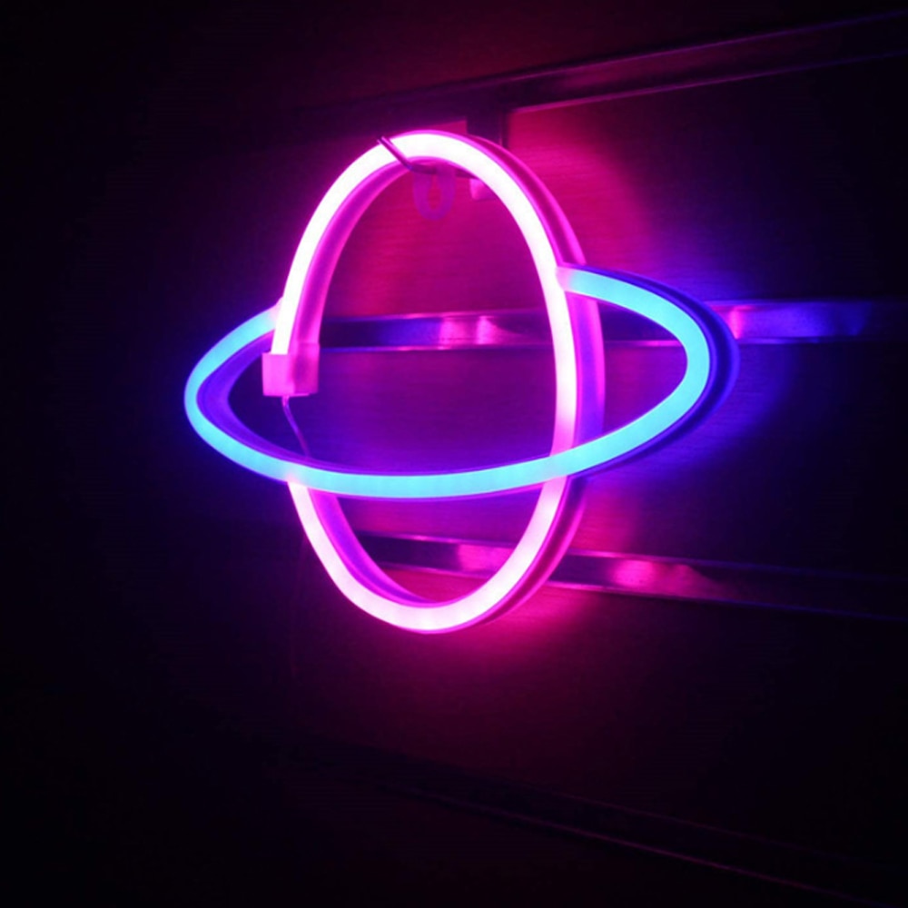 Planet Neon Sign LED Wall Decor Light