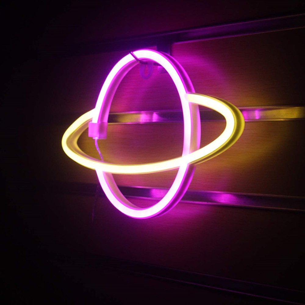 Planet Neon Sign LED Wall Decor Light