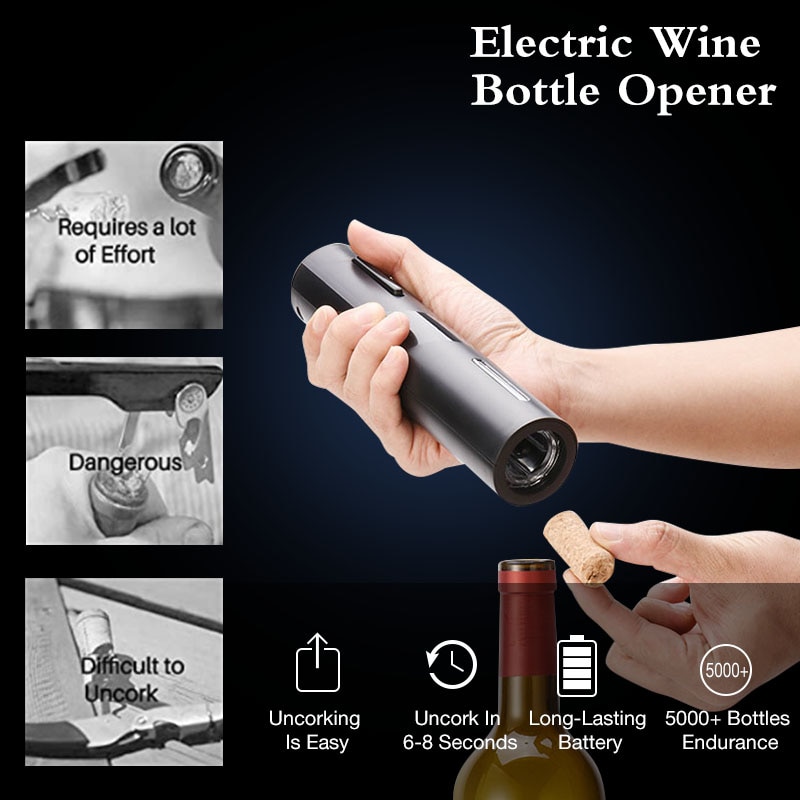 Rechargeable Electric Wine Bottle Opener Device