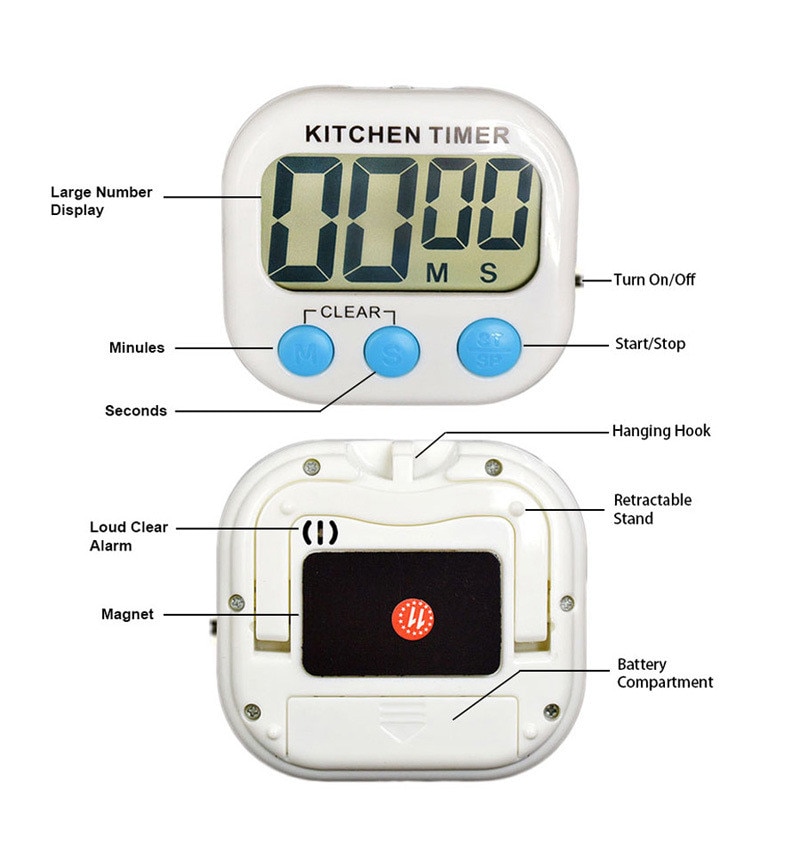 Magnetic Timer Kitchen Alarm