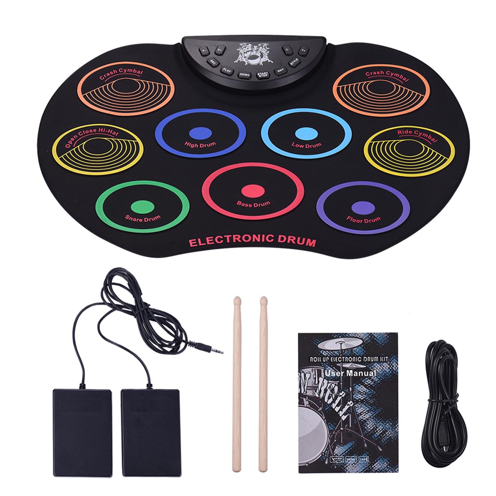 Roll-Up Drum Portable Electronic Pad