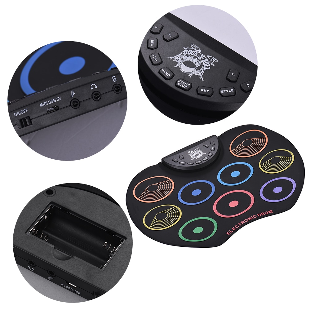 Roll-Up Drum Portable Electronic Pad