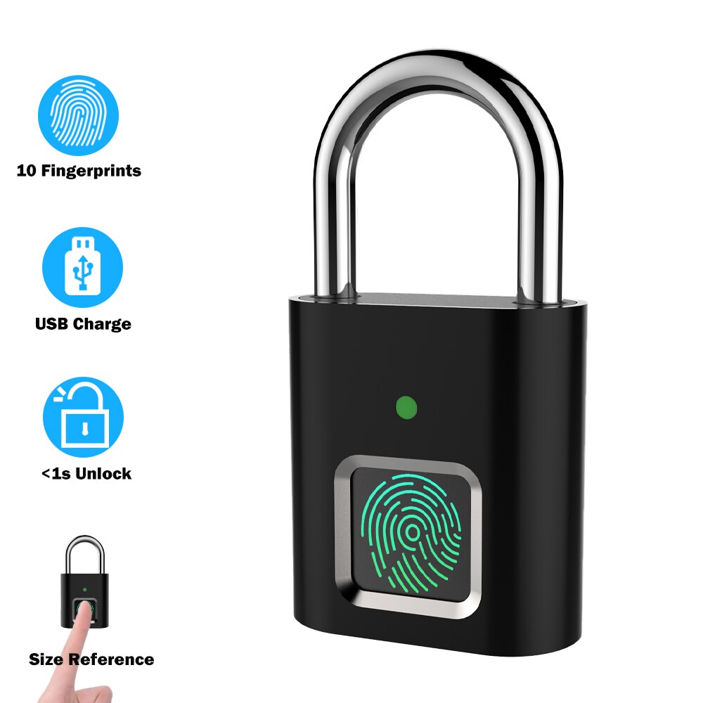 Biometric Padlock Rechargeable Lock