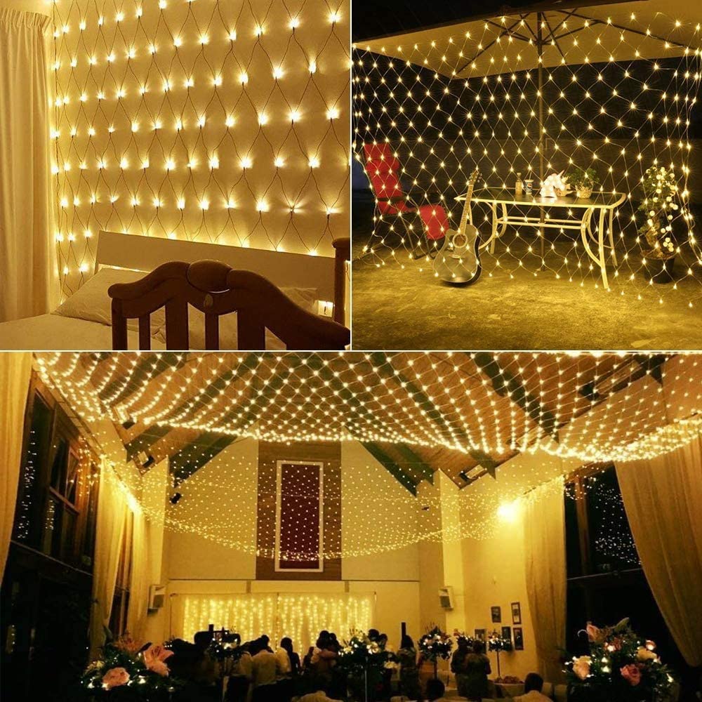 Mesh Curtain Net Fairy Lights