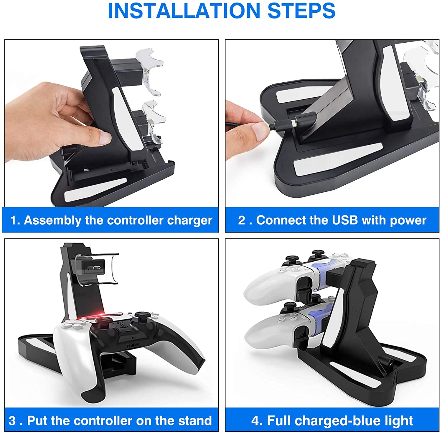 PS5 Controller Charger Dual Port