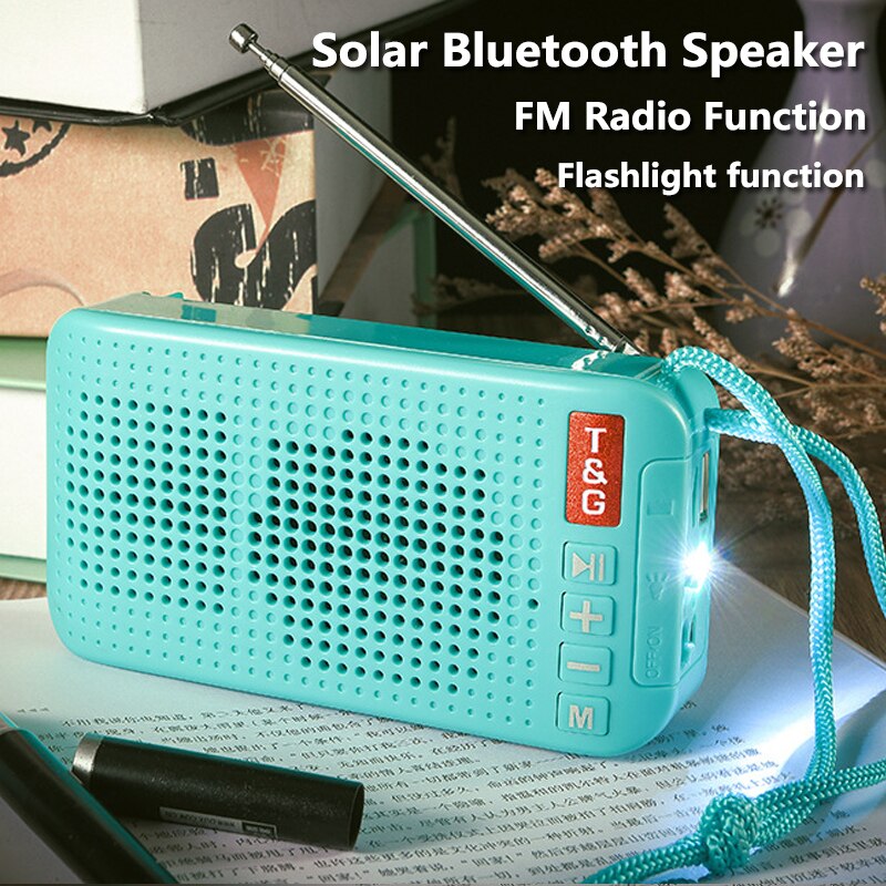 Bluetooth Solar Powered Speaker with FM Radio