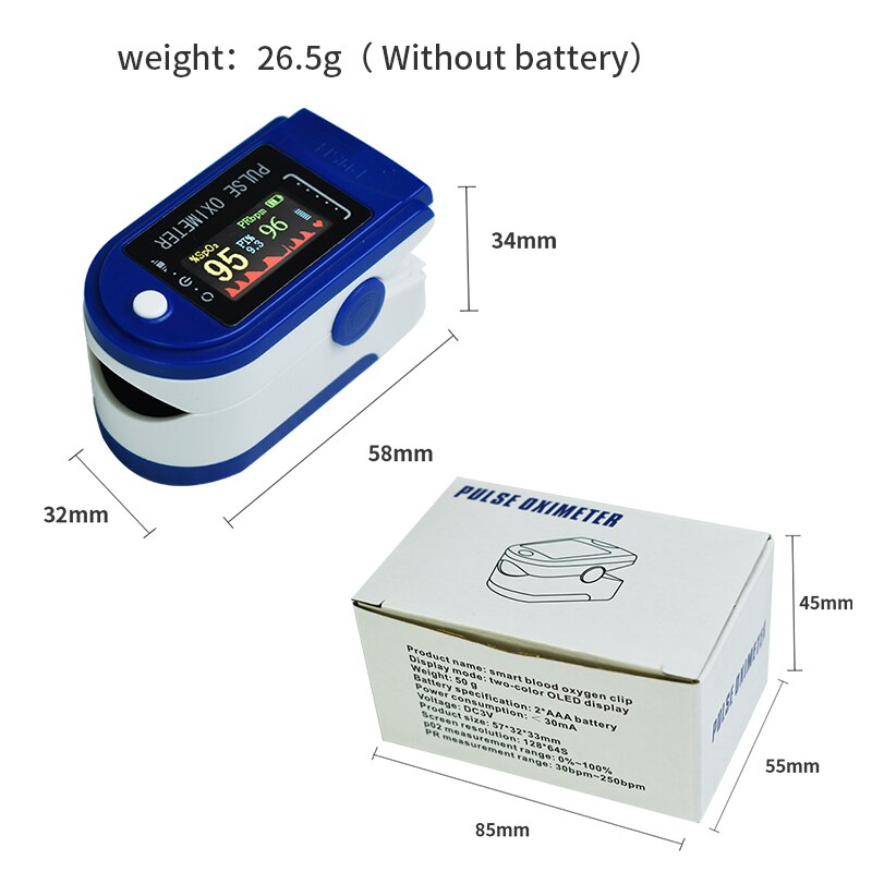 Finger Oxygen Meter Digital Fingertip Oximeter