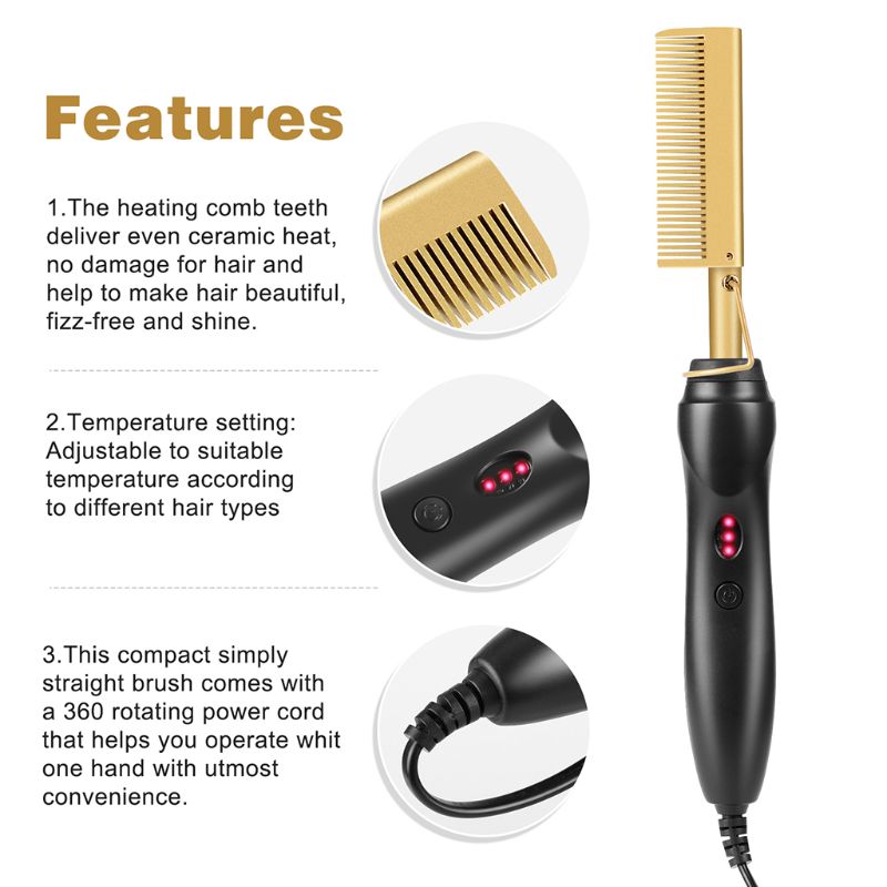 Pressing Comb Heat Straightener Comb