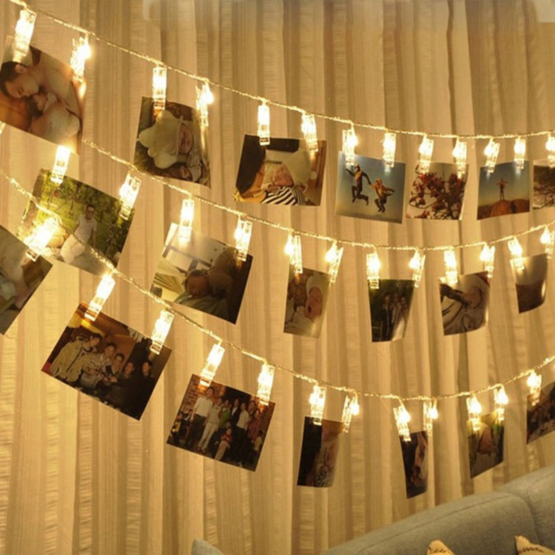 Lights with Photo Clips Room Decor