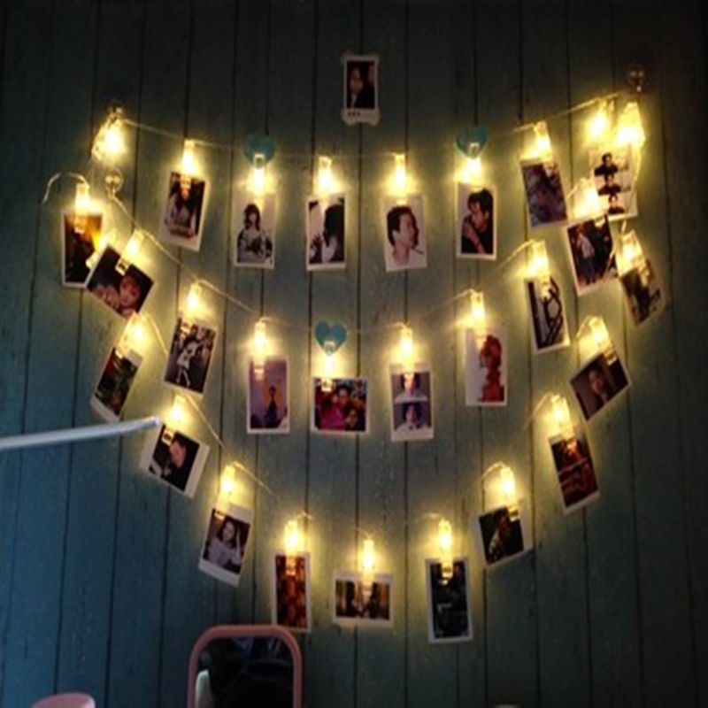 Lights with Photo Clips Room Decor