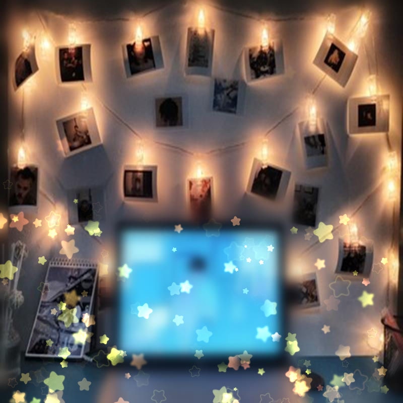 Lights with Photo Clips Room Decor