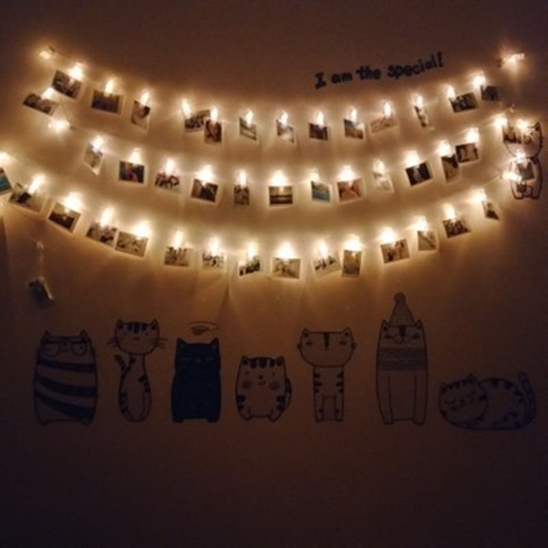 Lights with Photo Clips Room Decor