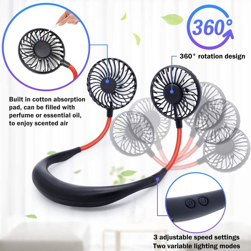 Rechargeable Neck Fan Air Cooler