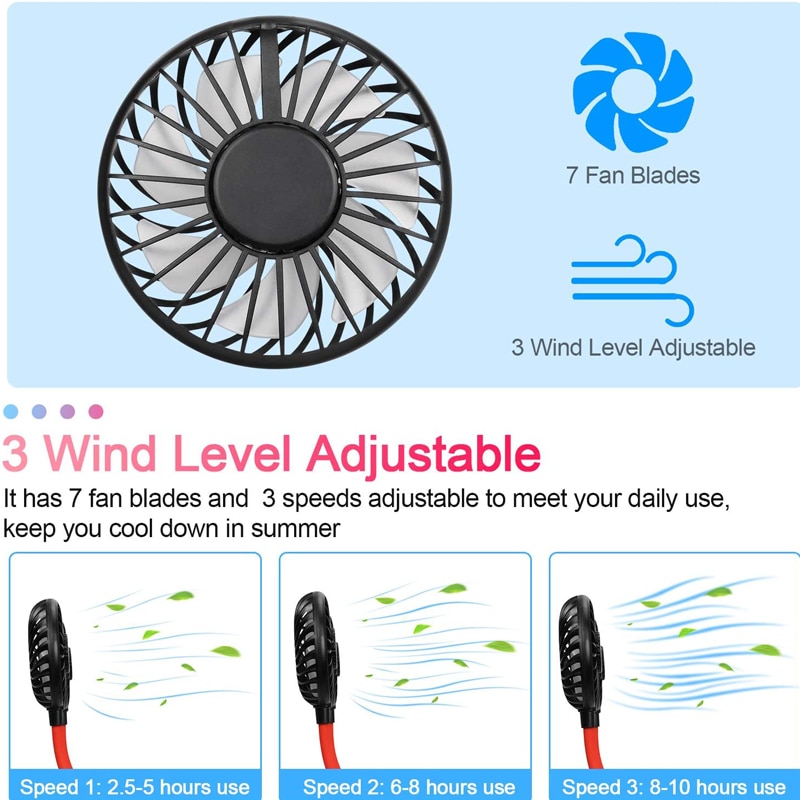 Rechargeable Neck Fan Air Cooler