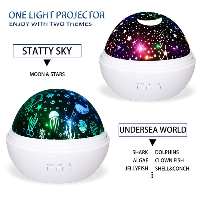 Night Light Rotating Projector