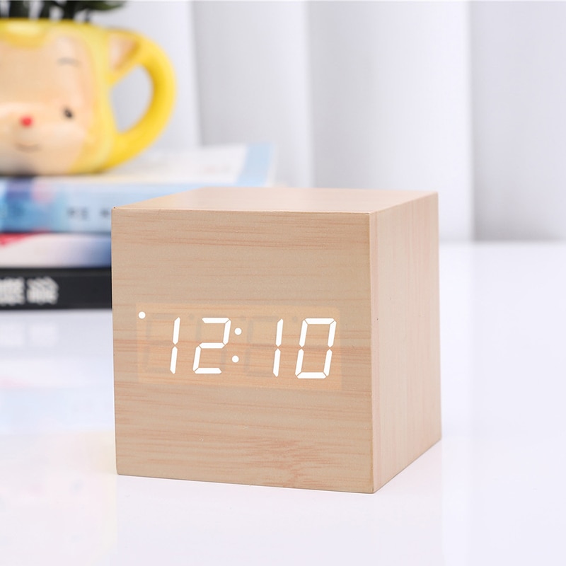 Digital Wood Clock LED Alarm Clock