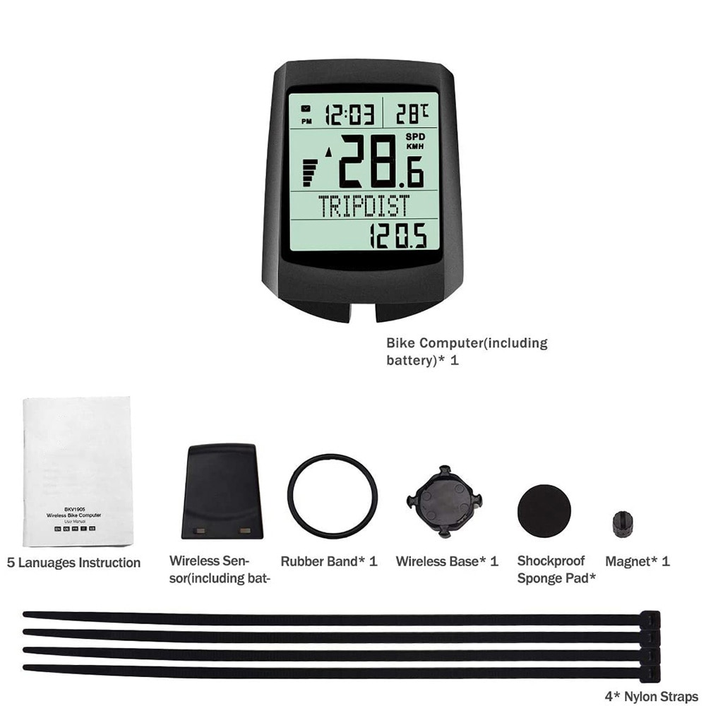 Bike Speed Meter Wireless LCD Display