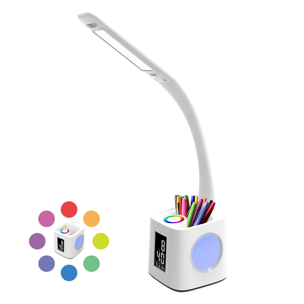 Desk LED Lamp with Clock