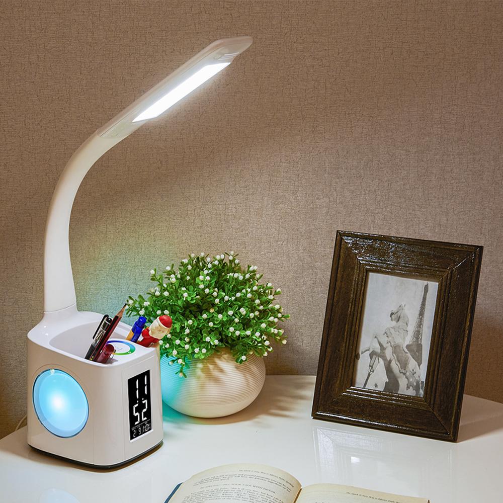 Desk LED Lamp with Clock