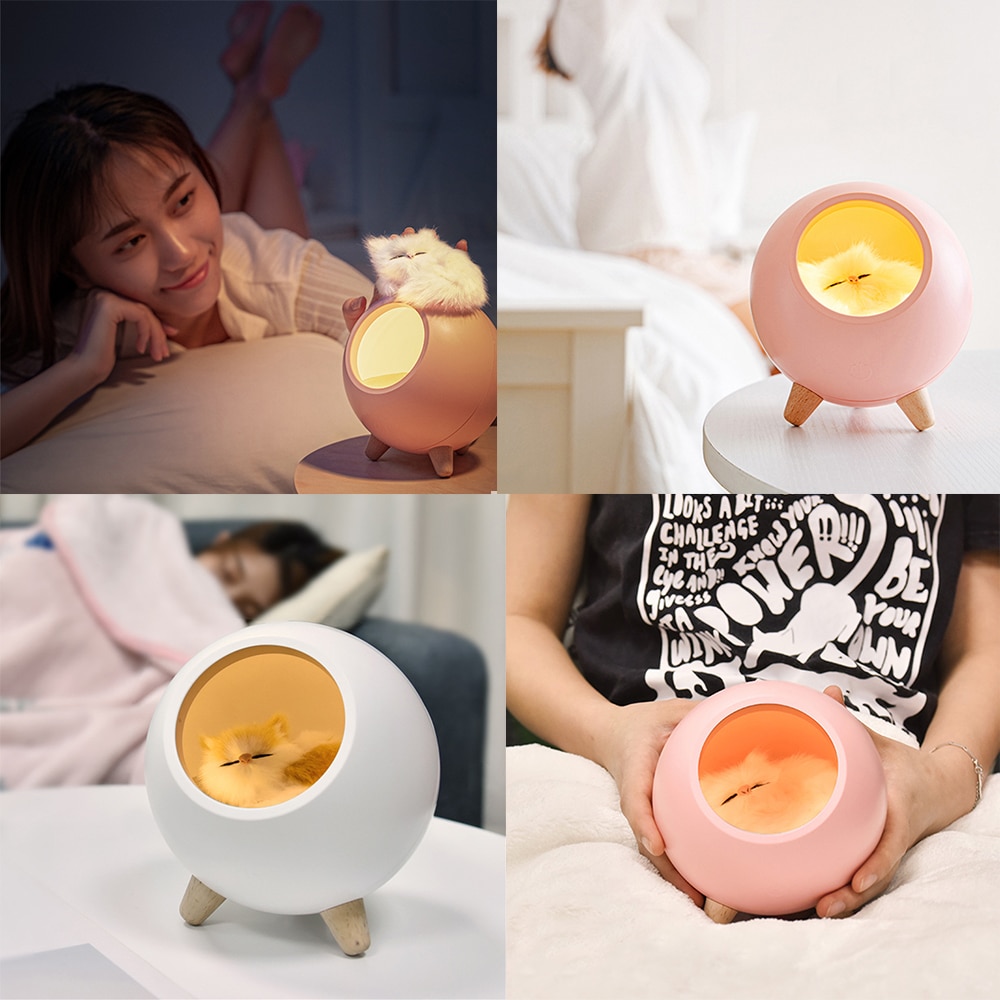 Cat Night Light Rechargeable Table Lamp