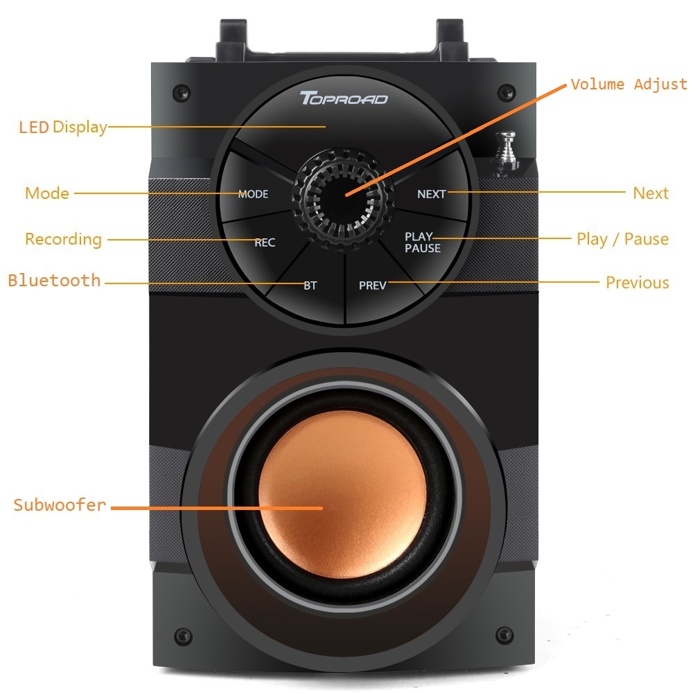 Bluetooth Speaker Subwoofer Portable Stereo