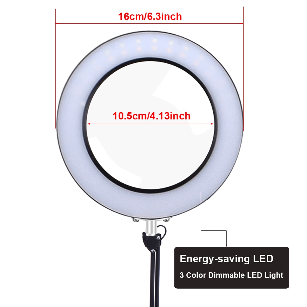 Magnifying Desk Lamp LED Glass Light