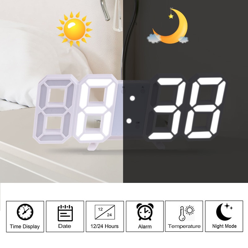 3D Clock LED Digital Wall Clock