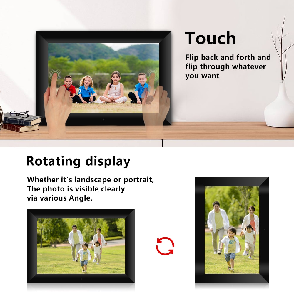 Digital Frame Touch Screen Photo Display 10.1 inch