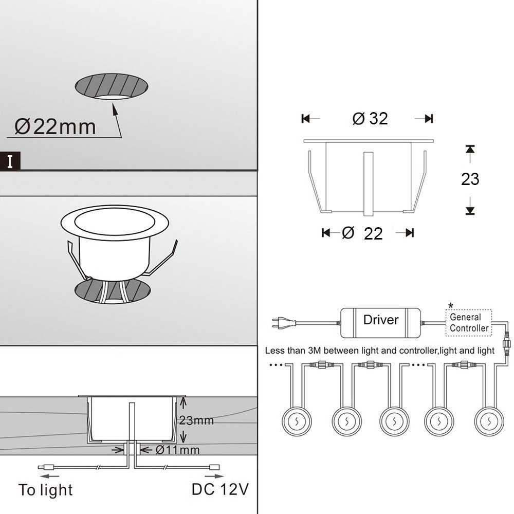 Deck Lights 10PCs LED Lamps