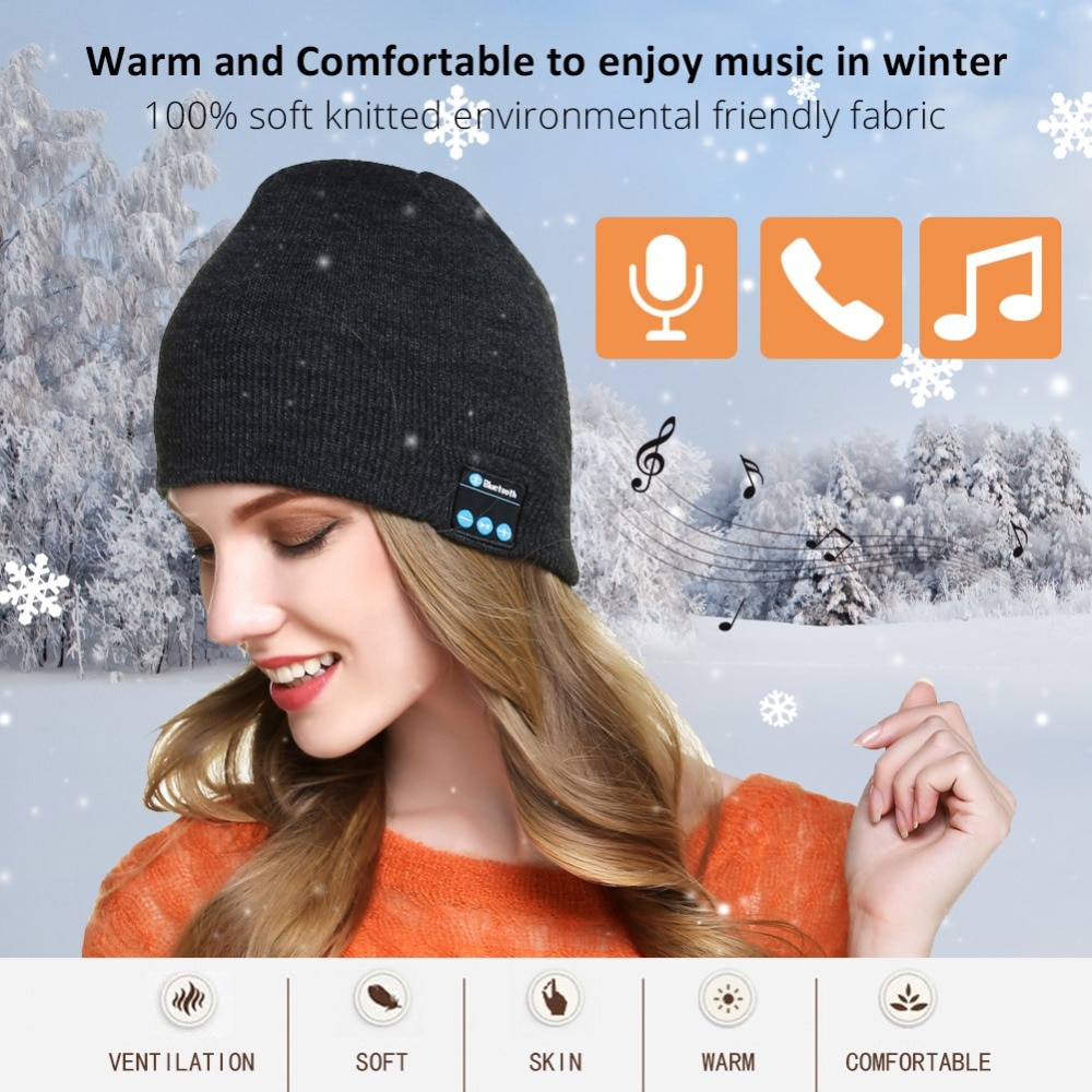 Bluetooth Beanie Hat Headset Cap