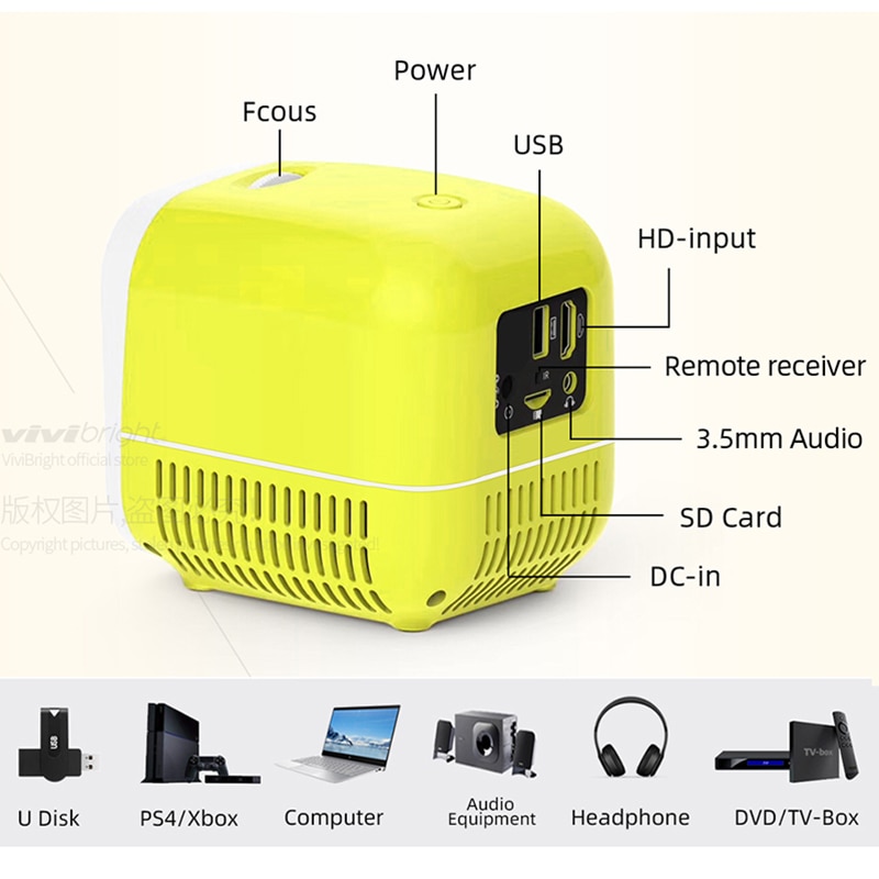 Mini Movie Projector Portable Player