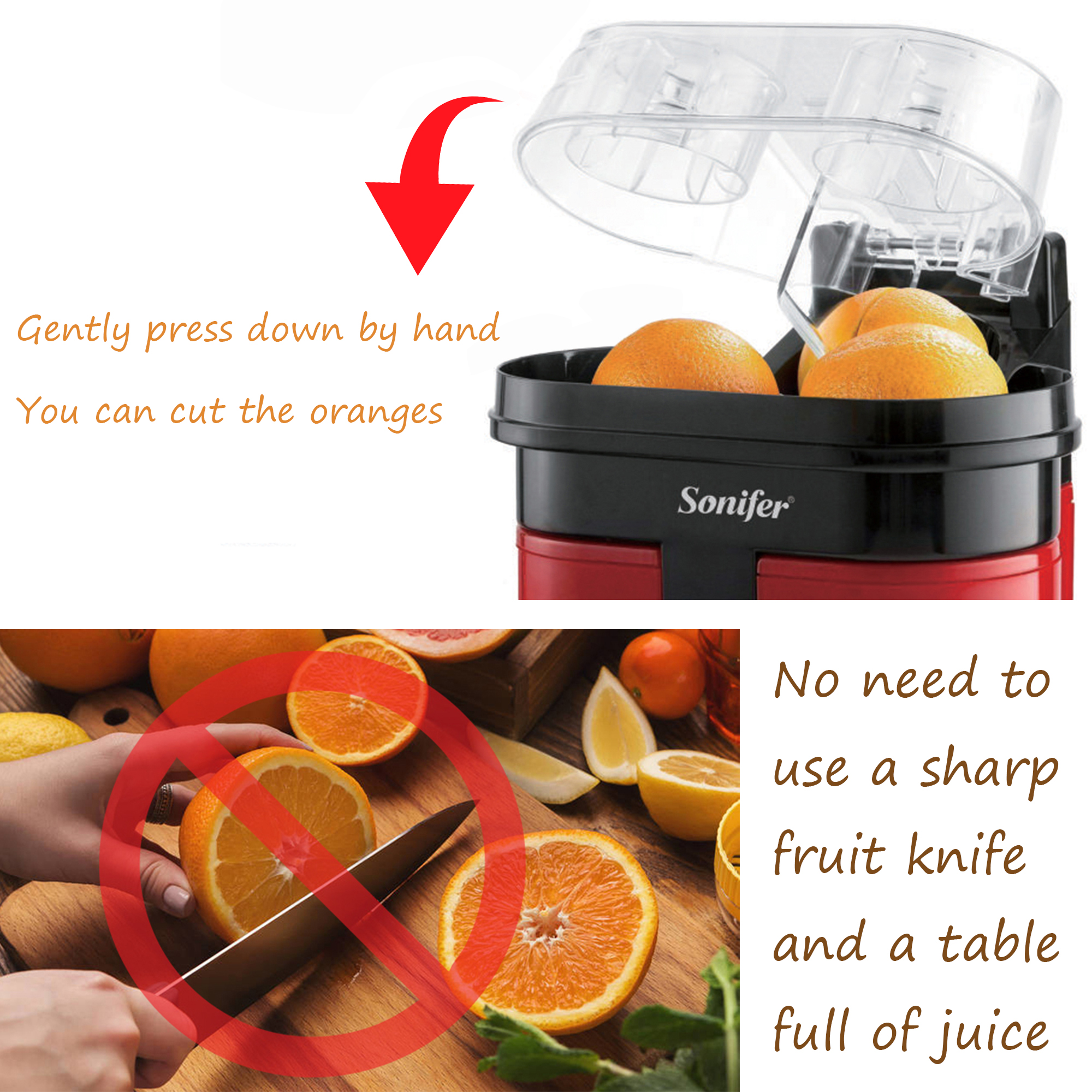 Electric Citrus Juicer Easy Press Design