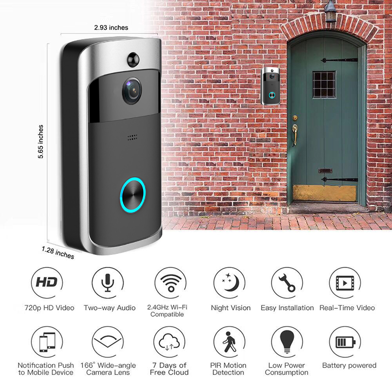 Wireless Video Doorbell Wi-Fi Intercom