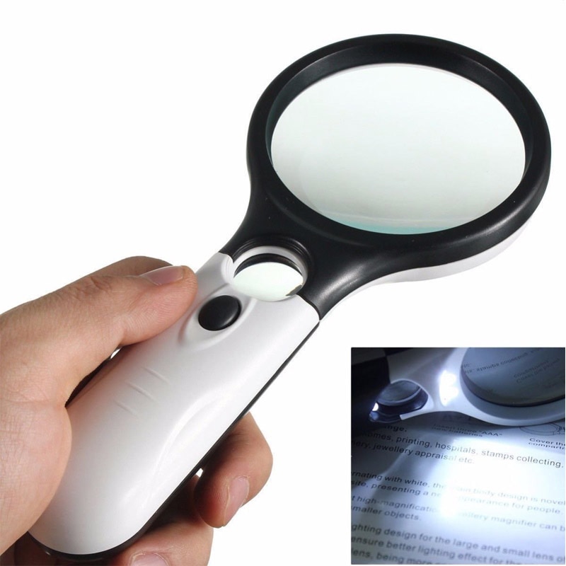 Lighted Magnifying Glass LED Dual Lens