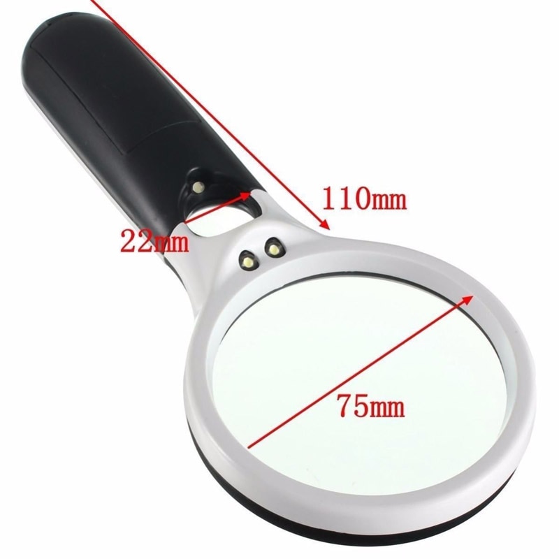 Lighted Magnifying Glass LED Dual Lens