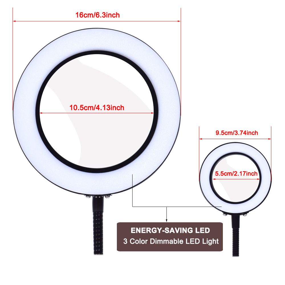 Magnifier with Light Flexible Lamp