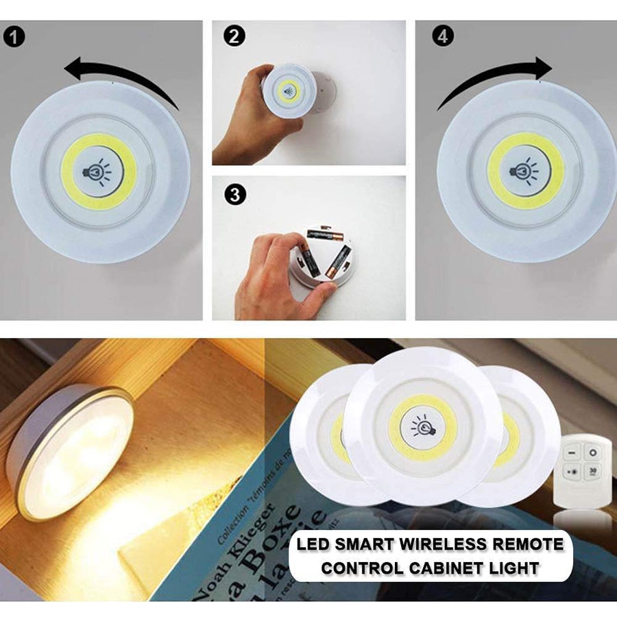 LED Puck Lights with Remote Control