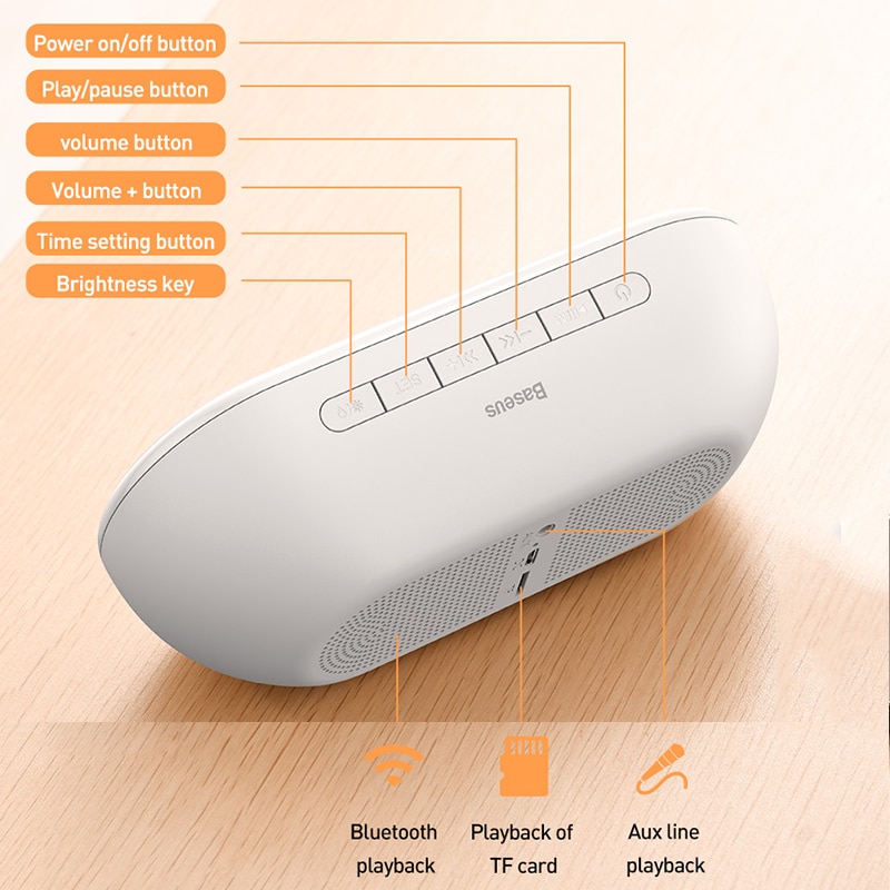 Bluetooth Speaker With Clock Wireless Speaker