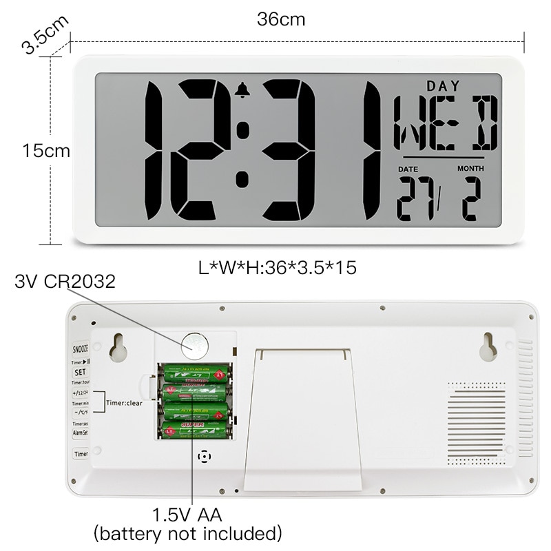 Digital Wall Watch Large Display