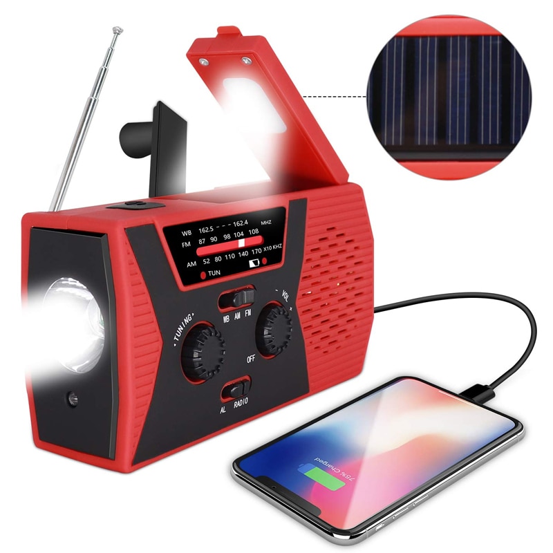 Hand Crank Radio with Solar Panel