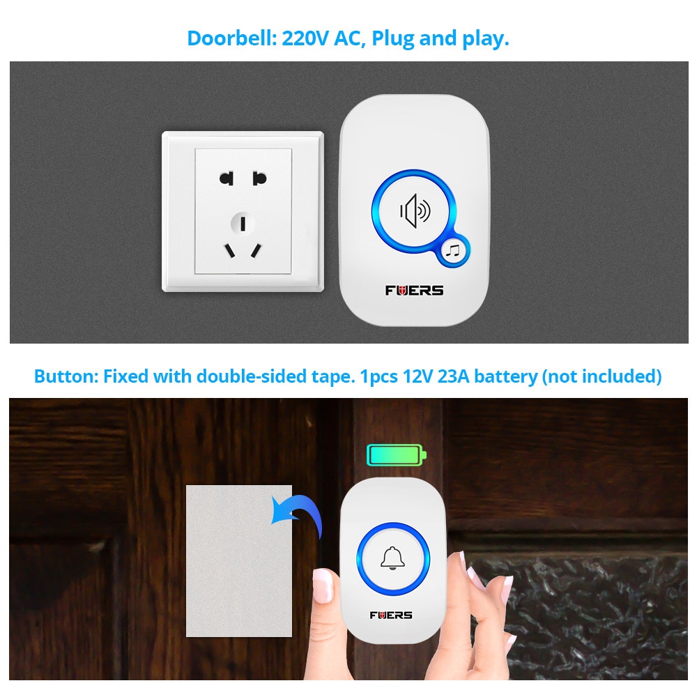 Plug In Doorbell Wireless Chime