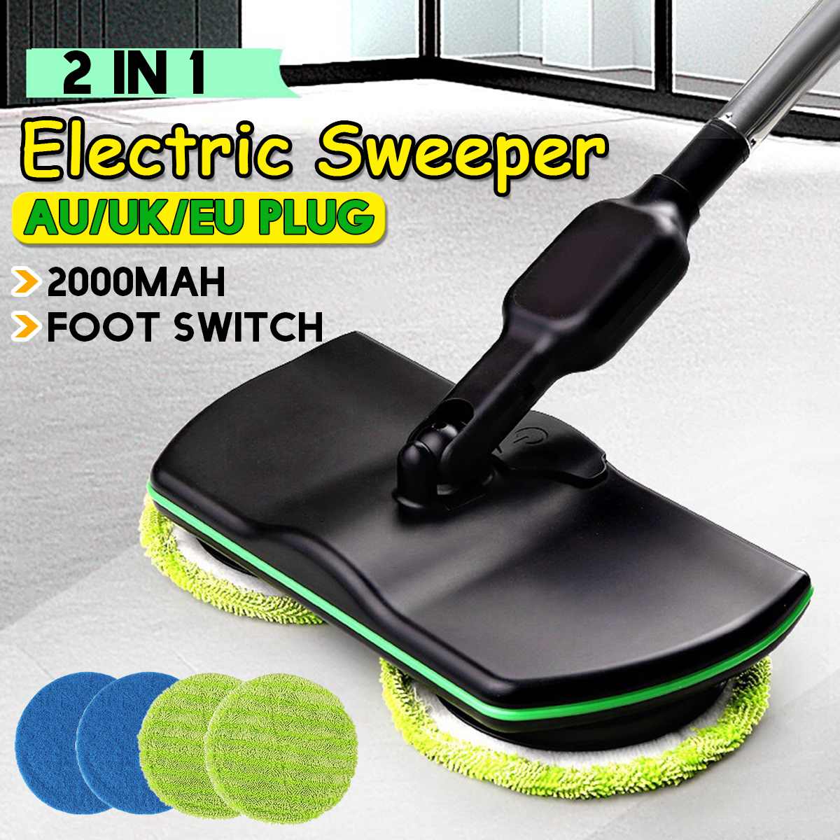 Electric Floor Mop Rechargeable Device