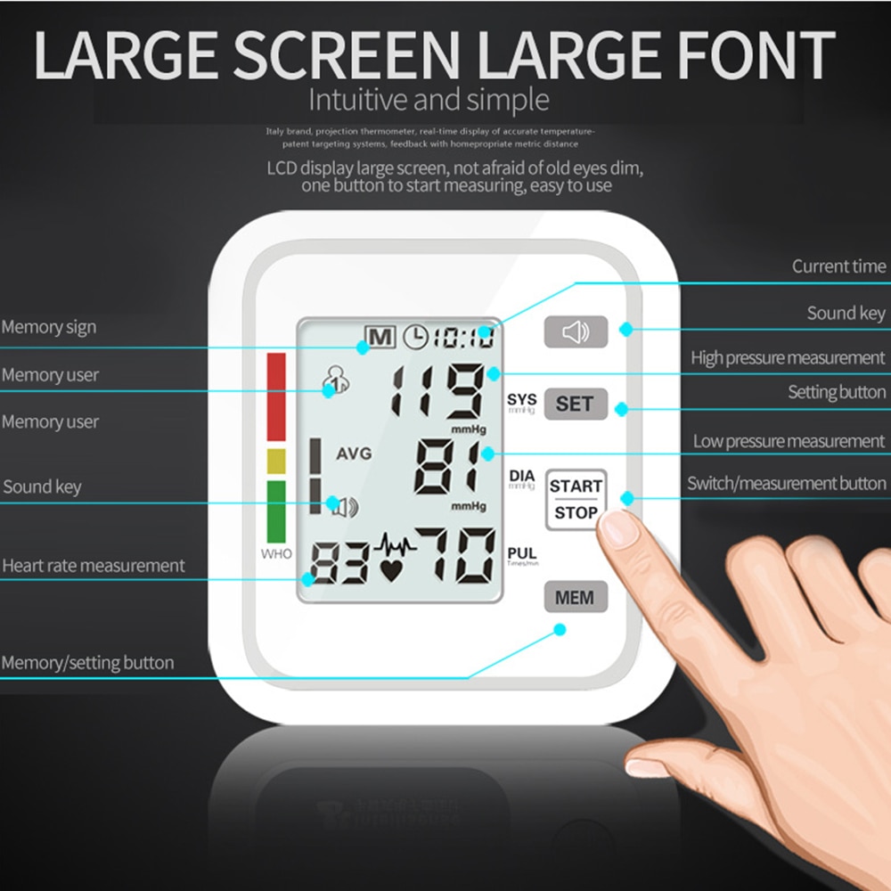 Digital BP Monitor Arm Sphygmomanometer