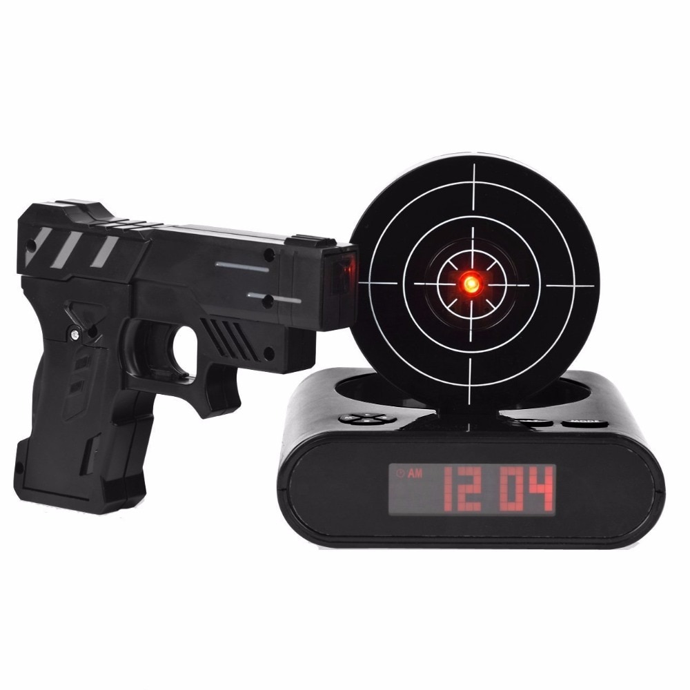 Gun Alarm Clock Laser Shooter