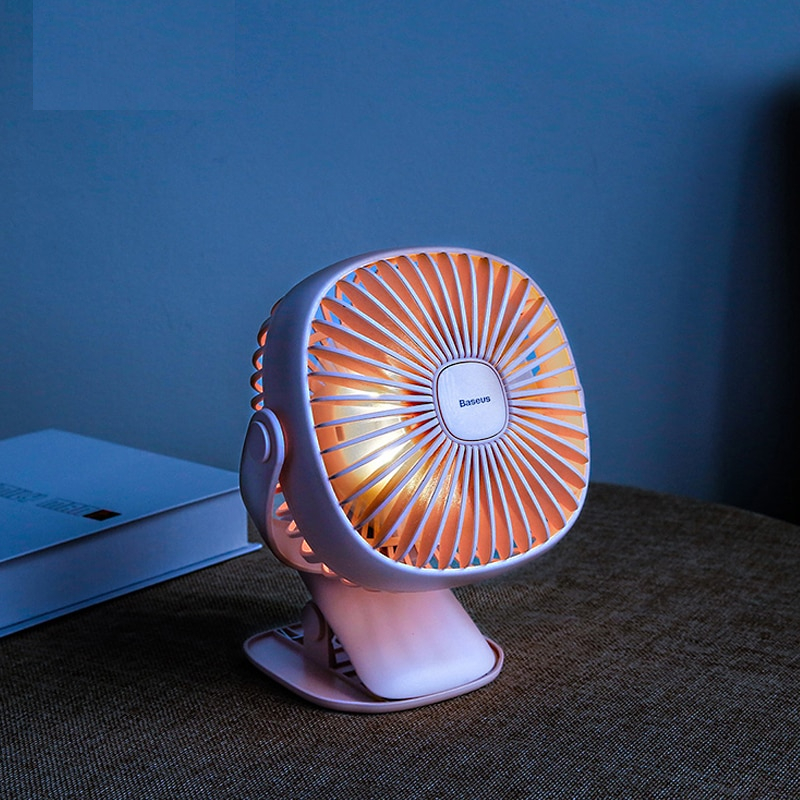 Clip-On Desk Fan Portable and Rechargeable