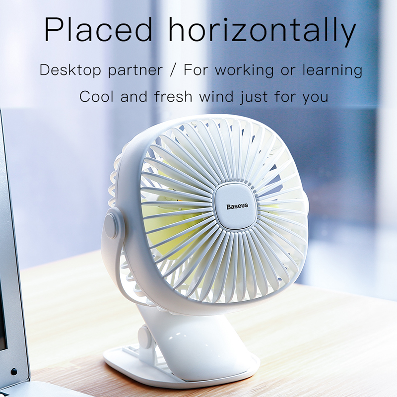 Clip-On Desk Fan Portable and Rechargeable