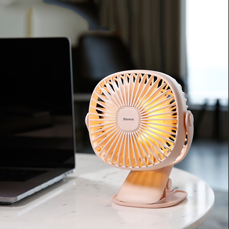 Clip-On Desk Fan Portable and Rechargeable