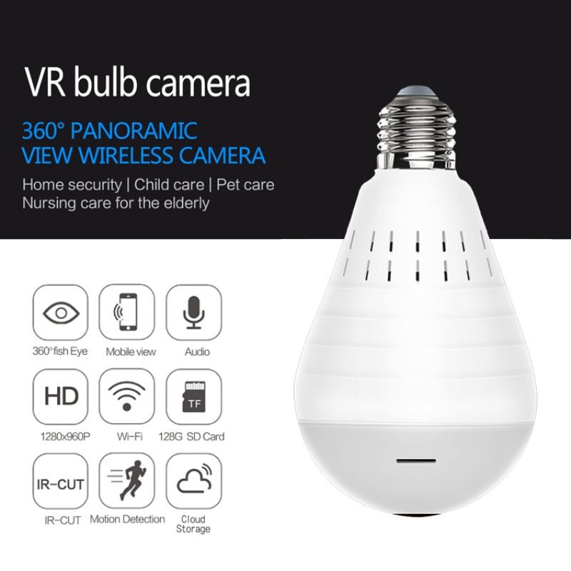 Bulb CCTV Camera LED Security Cam